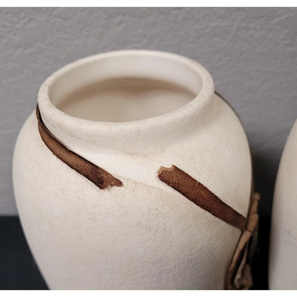 Vintage Southwestern-style Ceramic Vases Contemporary Decorative Art Read As Is